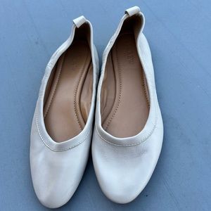 JCrew nude beige cream slip on ballet flats 8